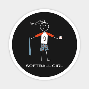 Funny Womens Softball Player Magnet